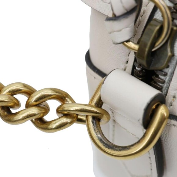 Gucci  GG Marmont Small Matelasse Chevron Leather Camera Bag White 447632 - Picture 11 of 15